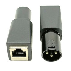 DMX to RJ45 Connector RJ45 Ethernet to 3-Pin XLR DMX Female & Male Adapter Set