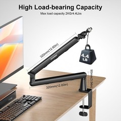 Microphone Arm,Aokeo AK-55 Desk Low Profile Adjustable Mic Boom Arm Black