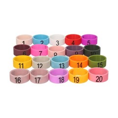 20 PCS Microphone Colored ID Rings Number 1 To 20 Multicolor Soft Silicone R DSO