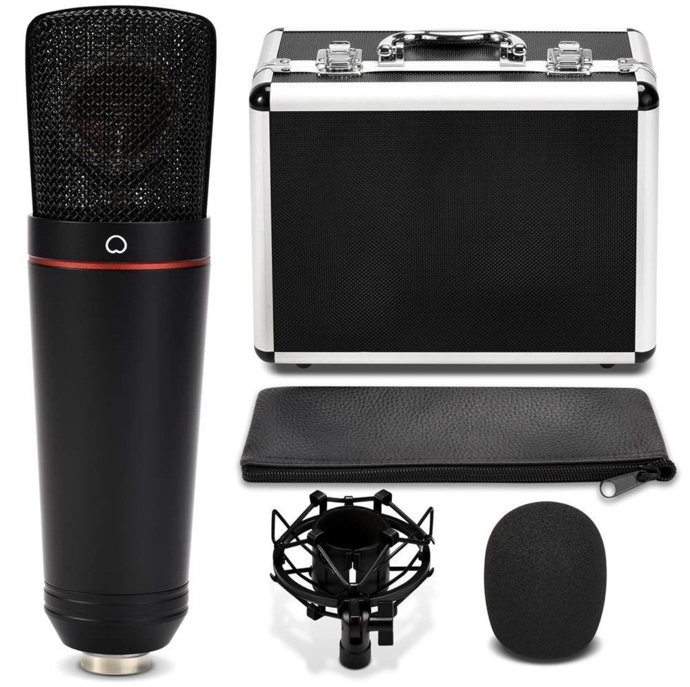 Pyle Large Diaphragm Cardioid Condenser XLR Microphone Kit – Big Capsule 34mm…