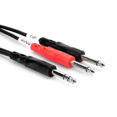 Hosa STP-202 6-Foot 1/4″ TRS to Dual 1/4″ TS Insert Cable 6ft 6-feet Cord STP202