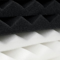 12x Black&White Acoustic Foam Panel Wedge Studio Soundproofing Wall Record Tiles