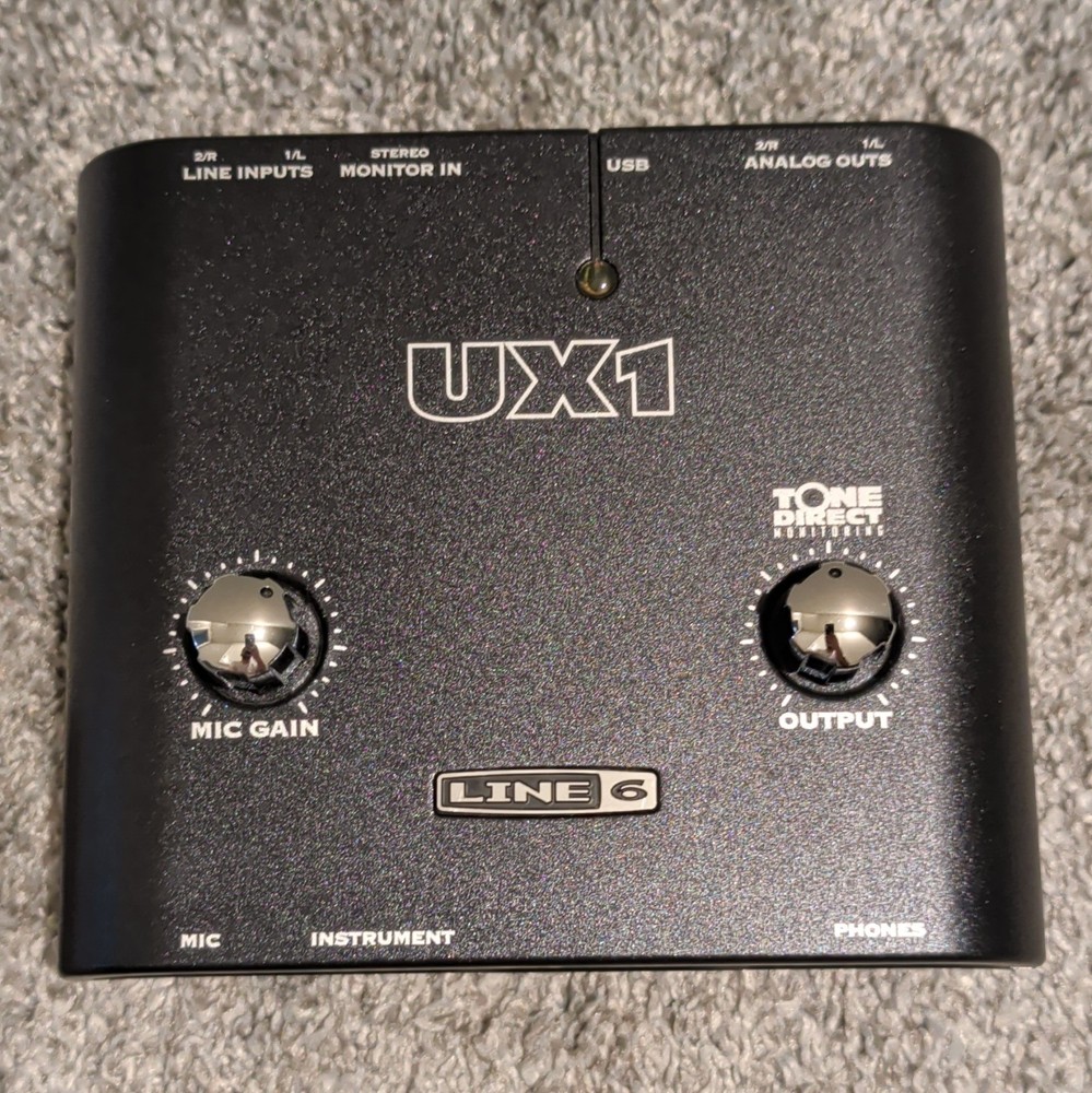 Line 6 UX1 USB Audio Interface ToneDirect Monitoring 2-Ch 24-bit/48kHz