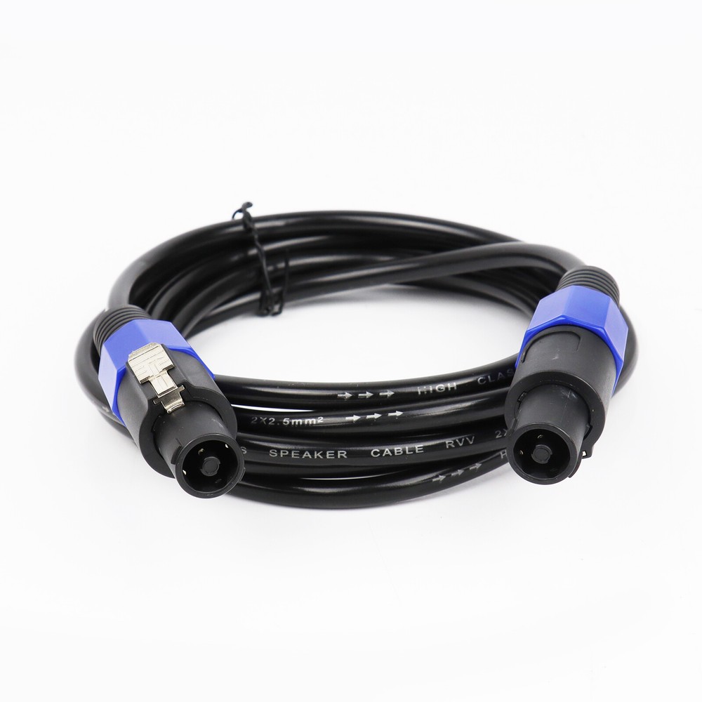 Speakon Extension Cable Male to Male Speaker Twist Lock Wire 10 20 50 55 80 Feet