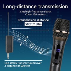 Wireless Karaoke Microphone dynamic Mic Up160ft range handheld plug-and-play …