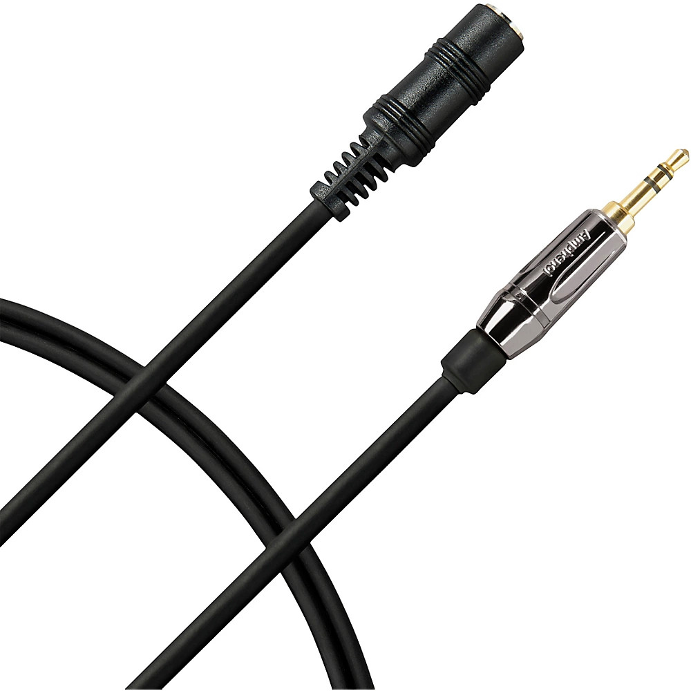 Livewire Headphone Extension Cable 3.5mm TRS Male to 3.5mm TRS Female 10′ Black