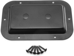 Black Dual 1/4″ Jack Plate with Screw for Guitar Speaker Cabinet