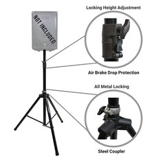 Harmony Audio HA-SSA Pro DJ Tripod Speaker Stand Push Button Air Brake Lowering
