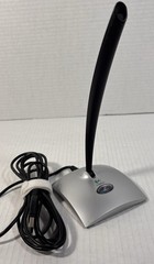 Logitech USB Desktop Microphone Silver Black Pivots Noise Canceling For PC/Mac
