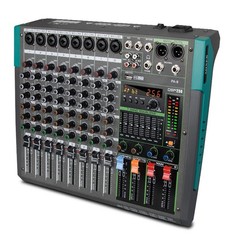 Pro 8-Channel DJ Mixer with Bluetooth, USB Audio Interface & 256 DSP FX