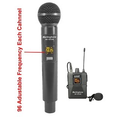 Berlingtone BR-103UM Dual UHF Wireless Microphone System, Headset, 96 adjustable