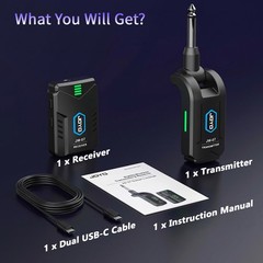 JOYO Wireless in-Ear Monitor System 2.4G Stereo Wireless IEM System for Live(OP)