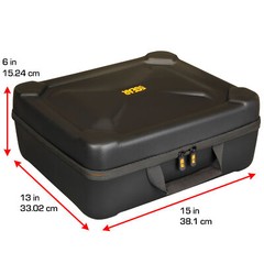 USA GEAR Hard Shell Mixer Case Compatible with Pyle Mixer, Microphones, and More