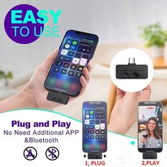 Noise Cancelling Microphone Type-C Mic Plug & Play for Android & iPhone 17/16/15