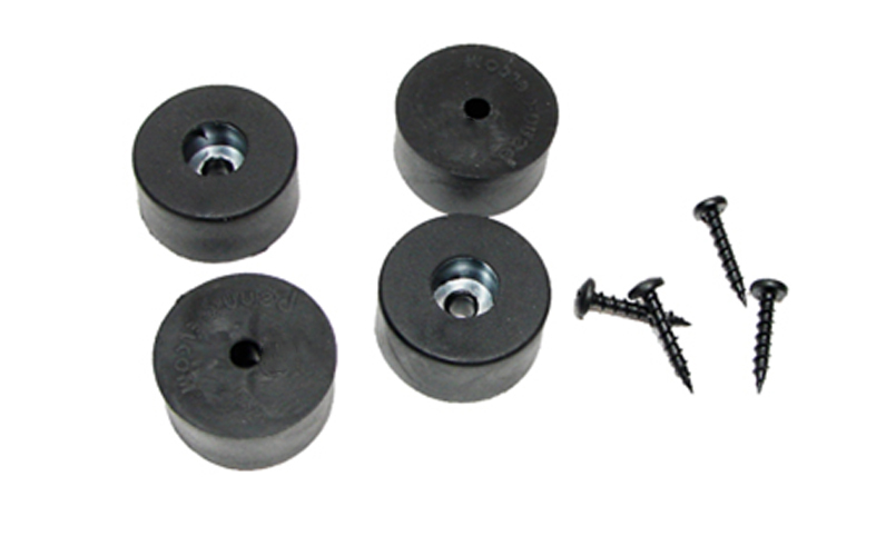 (4 PACK) PENN ELCOM 3/4″ x 1-1/2″ Rubber Feet for Amp/ Case/ Speaker – F1686/20