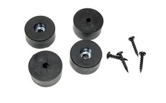 (4 PACK) PENN ELCOM 3/4″ x 1-1/2″ Rubber Feet for Amp/ Case/ Speaker – F1686/20