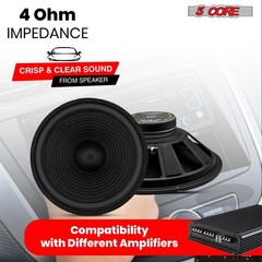 5 Core 15 Inch Subwoofer 450W Car Audio 4Ohm Deep Bass Sub Woofer Loud Speaker