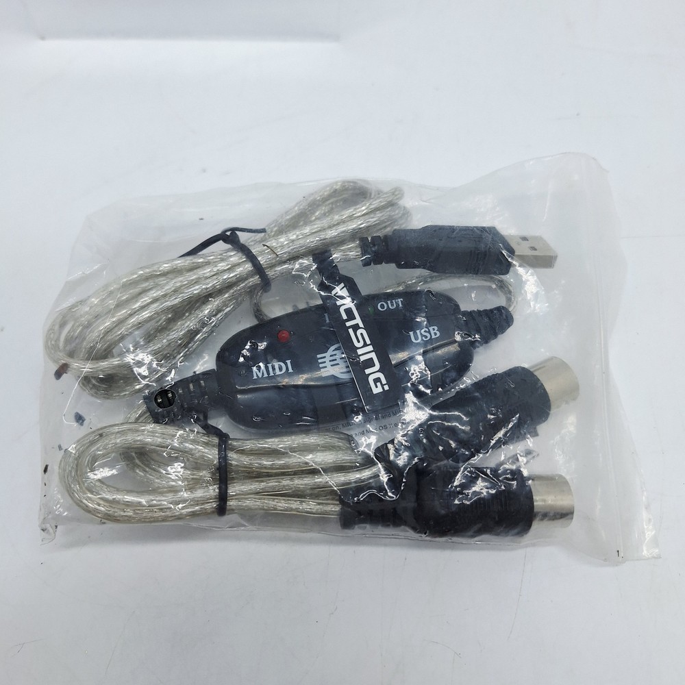 NEW Midi USB In-Out Interface Cable Converter for PC to Music Keyboard Adapter