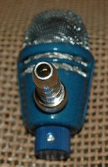 Custom Darome 431 Harp Harmonica mic with Hi-Z Dynamic Element 1/4″ jack, Blue!