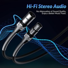XLR to XLR Cable 6 Feet 2 Pack Multiple Premium Microphone Cables Heavy Duty …