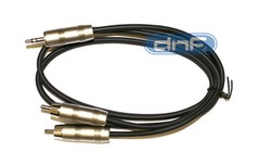 AUX Auxiliary 3.5mm Audio Male to 2 RCA Y Male Stereo Cable Cord Wire Plug 3 FT