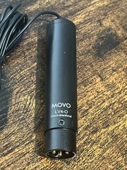 Movo LV4-O Lavalier Microphone Omni-Directional Cardioid XLR 3 Pin Wired Black