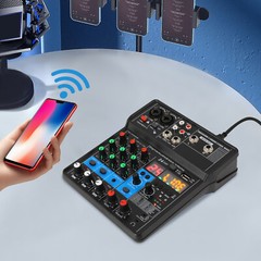 4-Channel Professional Audio Mixer W/ Bluetooth, USB & DSP Effects 24-bit/48KHz