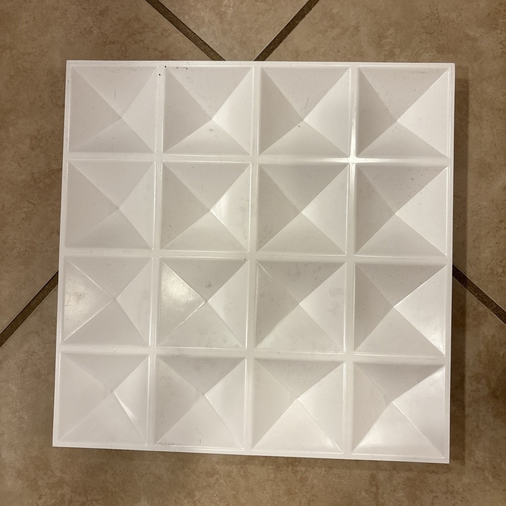 Acoustic Sound Diffuser Panels, 12 X 12 X 1 inches 4 Pcs PVC Plastic Wall