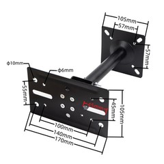Universal Speaker Wall Ceiling Mounts Support up to 80lb,Heavy Duty Dual Blac…