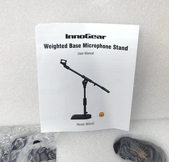 InnoGear Adjustable Desk Microphone Stand MS542 Weighted Base Soft Grip Black