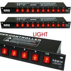 2x EMB EBW10 10 Outlets Rack Mount Power Supply AC 110V/220V Surge Protector