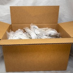 LOT-2026PA_24 Bulk Right Angle XLR Male to Female WHITE Brand New 10ft 35 Cables