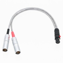 Mini-XLR 3-Pin TA3F to Dual 3Pin small-XLR TA3M 8″ L2B2AT 1F2M Balanced Cable