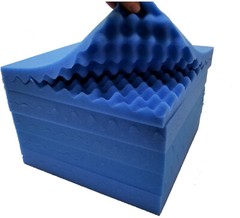 10pk Premium Acoustic Foam Blue Egg Panel Wall Tile Soundproofing 12″x12″x1.5″