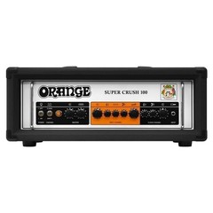 Orange Super Crush 100 W Solid-State Amp Head, Black Bundle w/ Pig Hog -OPEN BOX