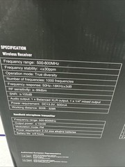 Phenyx Pro PTU-1U True Diversity Wireless Microphone System w 1000 Chanels
