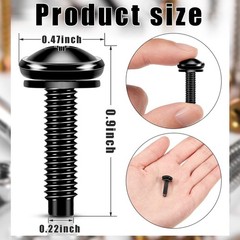 Rack Screws with Nylon Washers Black Stainless Steel Rack Mount Screws for Au…
