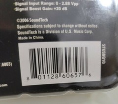 SoundTech LightSnake STUSBG10 Luminescent Cord Instrument to USB Cable 10 ft New