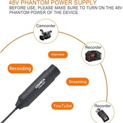XLR Lavalier Condenser Microphone,CVM-V02O Omnidirectional Lapel Lavalier Mic…