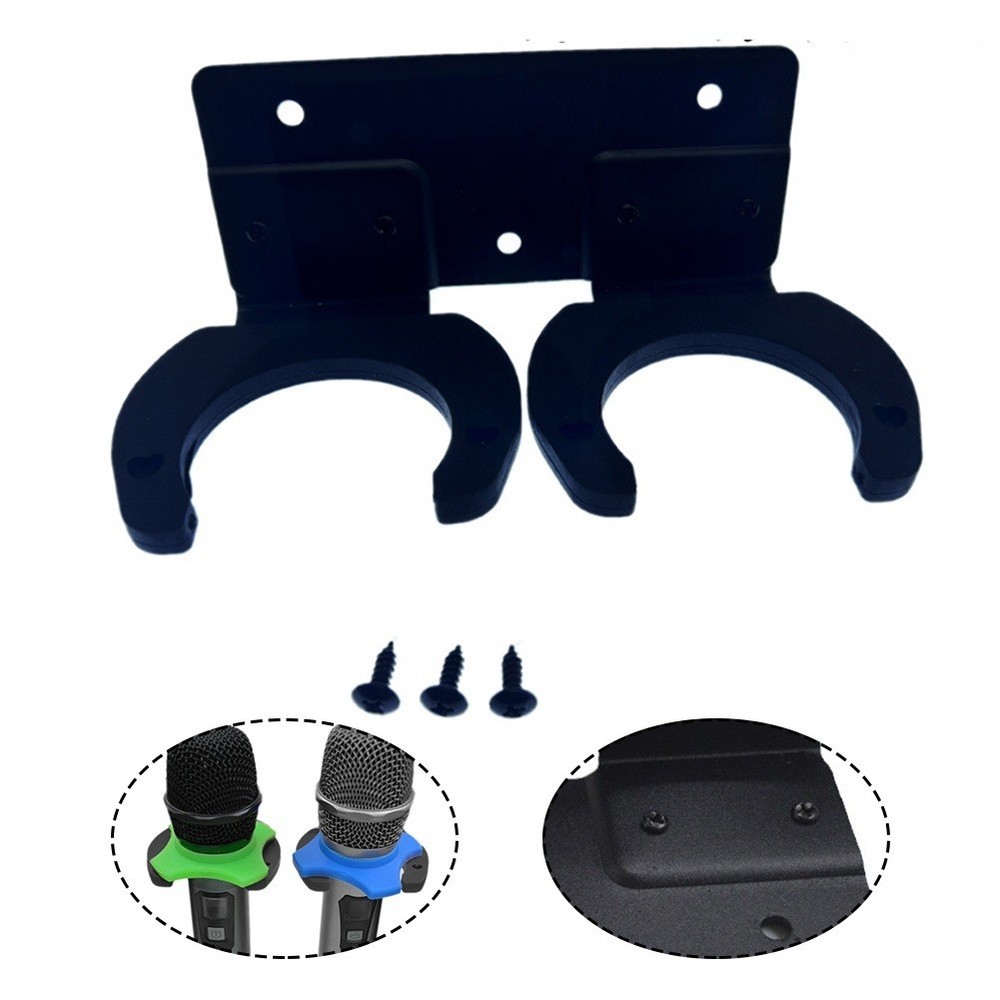Minimalist Black Wall Mount for For wireless Mic Stand Blend with Any Decor