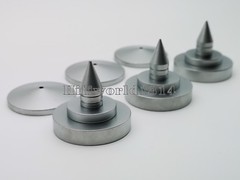 4Set Speaker Stand Spike Spikes Isolation Cone Feet Base hifi brass 35x35mm
