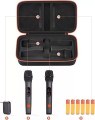 Ekoomar Wireless Microphone Case for JBL Dual Mic Travel Bag Black