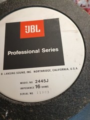 JBL 2445J 2″ 16 OHM HORN DRIVER NICE! BUY IT NOW!!!!