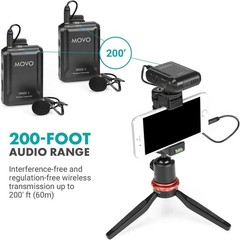 Crystal-Clear Wireless Lavalier Mic System for DSLR & Smartphones – WMX-1-DUO