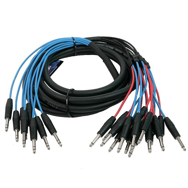 Elite Core 15′ ft Insert Snake Stage Audio Cable – 8 TRS to 16 TS 1/4″ – IS81615