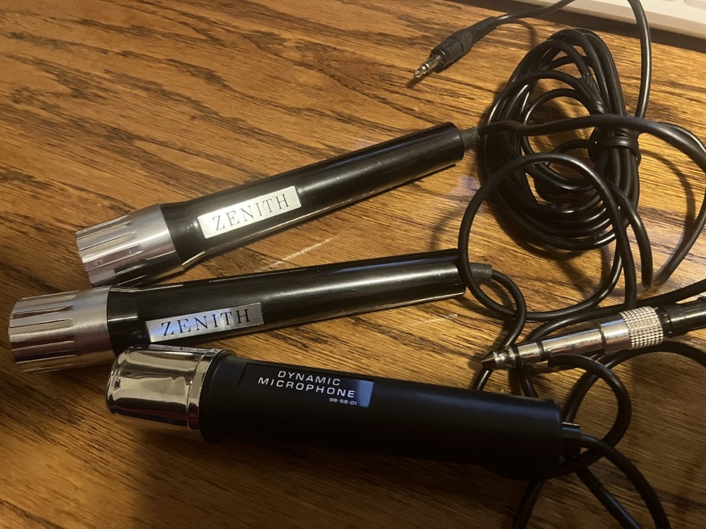 2 Zenith Microphone S-95462 and Korean Microphone (Lot of 3)