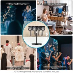 Etour 2026 Upgrade Multi Microphone Holder for Mic Stand Storage Organizer fo…