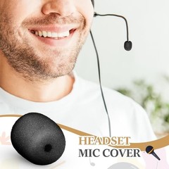Mini Size Headset Windscreen Microphone Foam Cover Small 2 x 15 mm 20 Black
