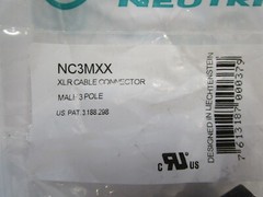 (Lot of 4) NEUTRIK NC3MXX 3-Pin XLR Male Cable Mount Connector Plug