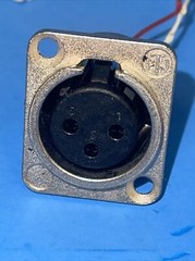 „LOT OF 11“ 3 PIN XLR FEMALE PANEL MOUNT CONNECTOR MADE IN Liechtenstein